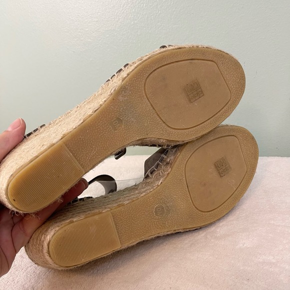 Vince Women's Brown Suede Crisscross Adjustable Strap Wedge Espadrilles Size 10 - Picture 9 of 9